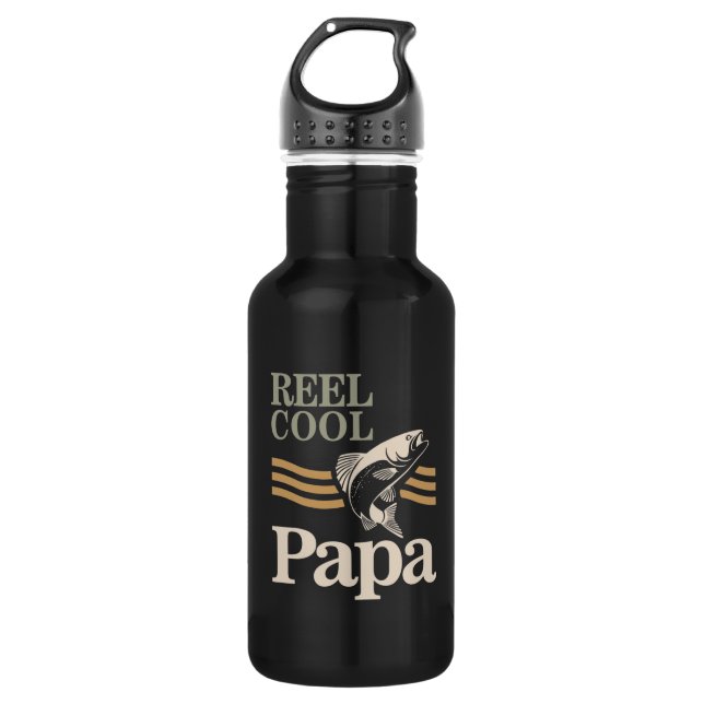 Reel Cool Papa - Father and Grandpa Gifts 532 Ml Water Bottle (Front)