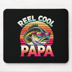 Reel Cool Papa Fisherman Father's Day Gift Fishing Mouse Pad