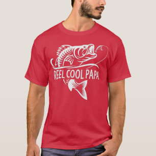 Reel Cool Papa Fishing Dad Fisherman Fish Happy Fa T-Shirt