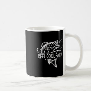 Reel Cool Papa Fishing Dad Gifts Father's Day Fish Coffee Mug