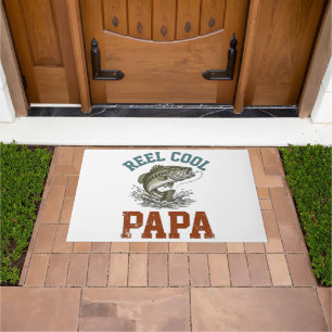 Reel Cool Papa Fishing Father's Day Doormat
