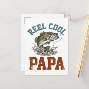 Reel Cool Papa Fishing Father's Day Holiday Postcard