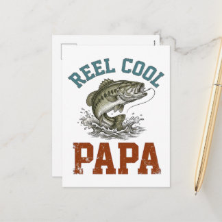 Reel Cool Papa Fishing Father's Day Holiday Postcard