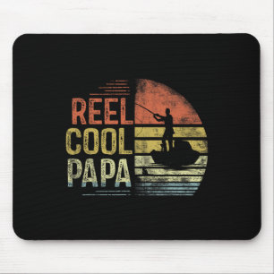Reel Cool Papa Fishing Gifts Papa Birthday Vintage Mouse Pad