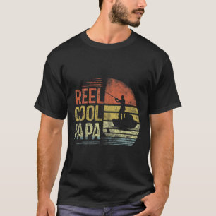 Reel Cool Papa Fishing Gifts Papa Birthday Vintage T-Shirt