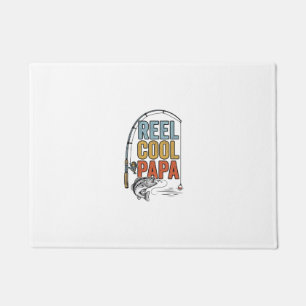 Reel Cool Papa Fishing Shirt Design_1 Doormat
