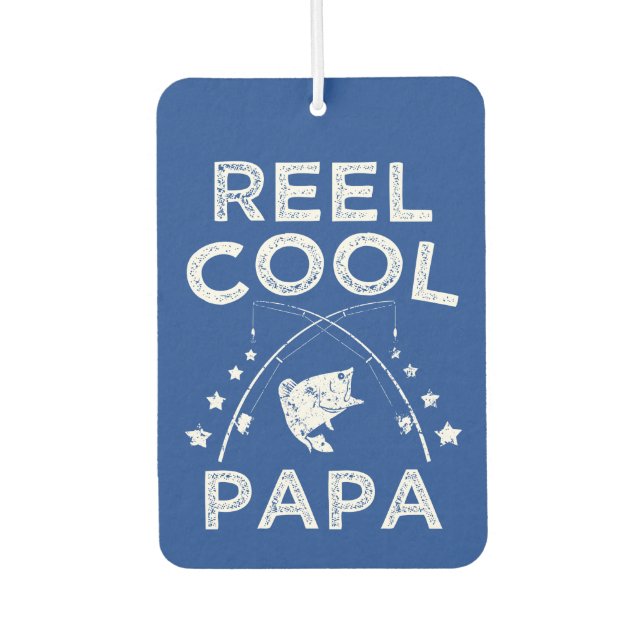 Reel Cool Papa funny fisherman car freshener (Front)