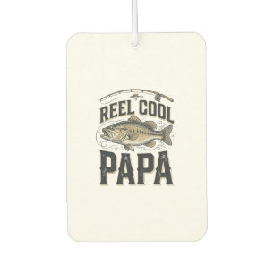 Reel Cool Papa Vintage Fishing Vector Design_1 Car Air Freshener