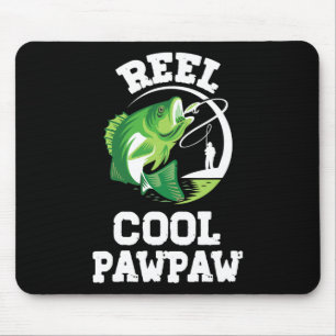 Reel Cool Paw-paw Fishing Fisherman Funny Retro Pa Mouse Pad