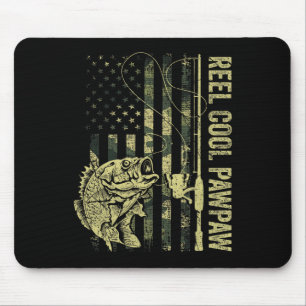 Reel Cool Pawpaw Camouflage American Flag Father's Mouse Pad