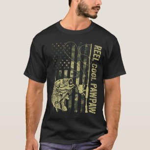 Reel Cool Pawpaw Camouflage American Flag Father's T-Shirt