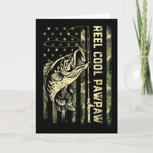Reel Cool Pawpaw Fisherman Camouflage Father's Day Card