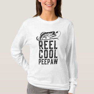 Reel Cool Peepaw Fishing Funny Grandpa Gift Christ T-Shirt