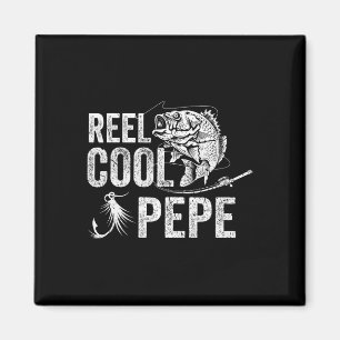 Reel Cool Pepe Fishing Fathers Day Gifts Magnet