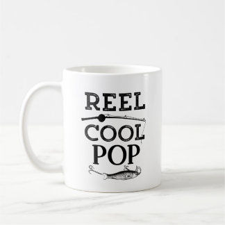 Reel Cool Pop Funny Fishing Pun Grandpa Mens Coffee Mug