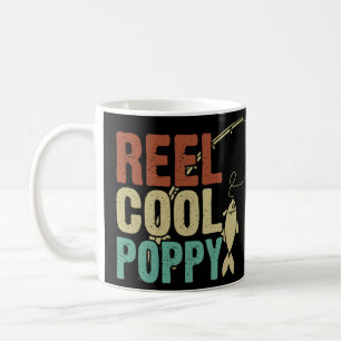 Reel Cool Poppy Fishing Grandpa Father's Day Fishe Coffee Mug