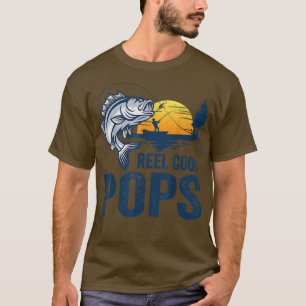 Reel Cool Pops Fishing Dad Gifts Father's Day Fish T-Shirt