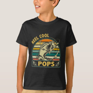 Reel Cool Pops Fishing Fathers Day For Grandpa Dad T-Shirt