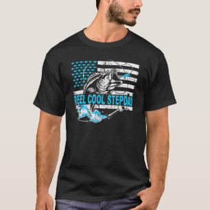 Reel Cool Step Dad - Love Fishing - American Fish T-Shirt