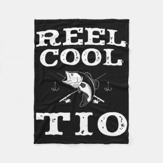 Reel Cool Tio Fishing Fisherman Funny Grandpa  Fleece Blanket
