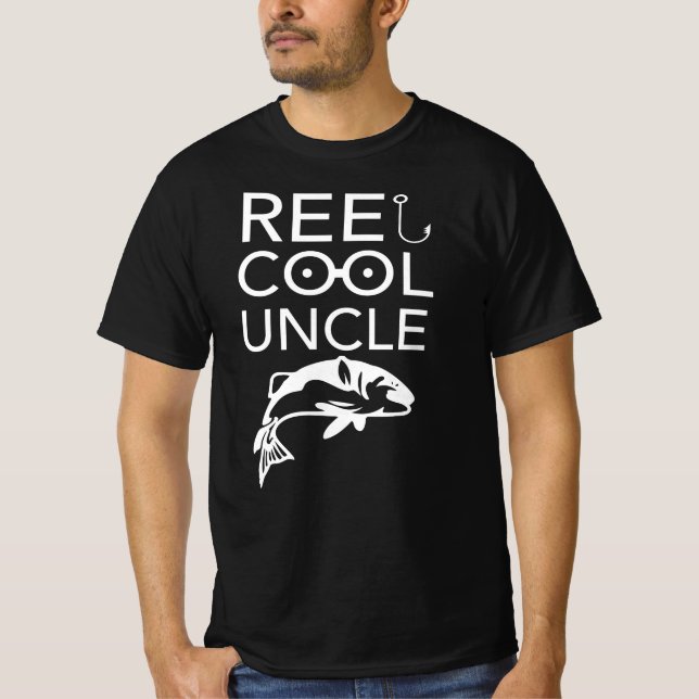 Reel Cool Uncle - Fishing Uncle Step-Dad Father T-Shirt (Front)