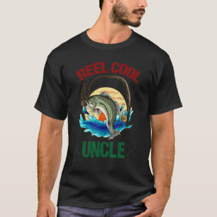 Reel Cool Uncle Fishing Vintage Retro Father's Day T-Shirt