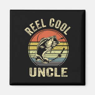 Reel Cool Uncle Shirt Fathers Day B Fish Dad Fishi Magnet
