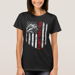 Reel Cool Uncle Shirt Usa Flag Fishing Gift For Fa