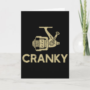 Reel Cranky Funny Fishing Girl Women Fishing  Card