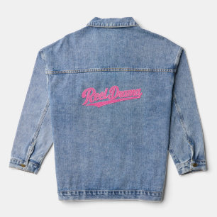 Reel Drama Doll Pink Chicks Who Fish Fishing Jean Denim Jacket