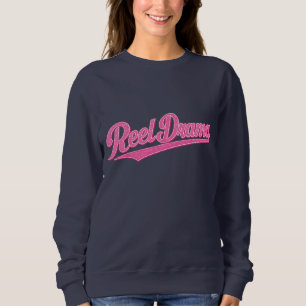 Reel Drama Doll Pink Chicks Who Fish Funny Fishing Sweatshirt