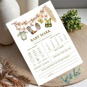 Reel Excited Fishing Baby Shower Predictions Game