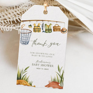 Reel Excited Little Fisherman Baby Shower  Gift Tags