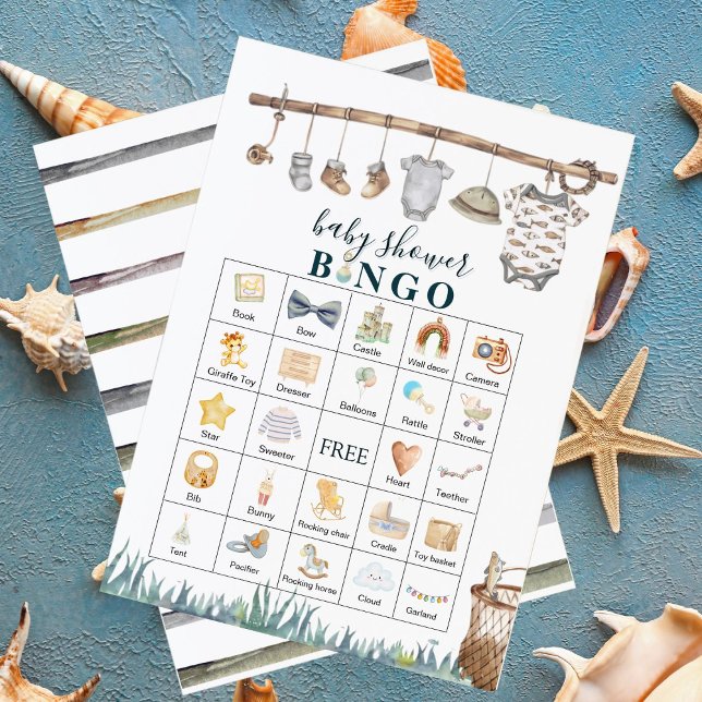 Reel Fun Fishing Baby Shower Bingo Game (Creator Uploaded)