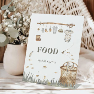 Reel Fun Fishing Baby Shower Food Sign 