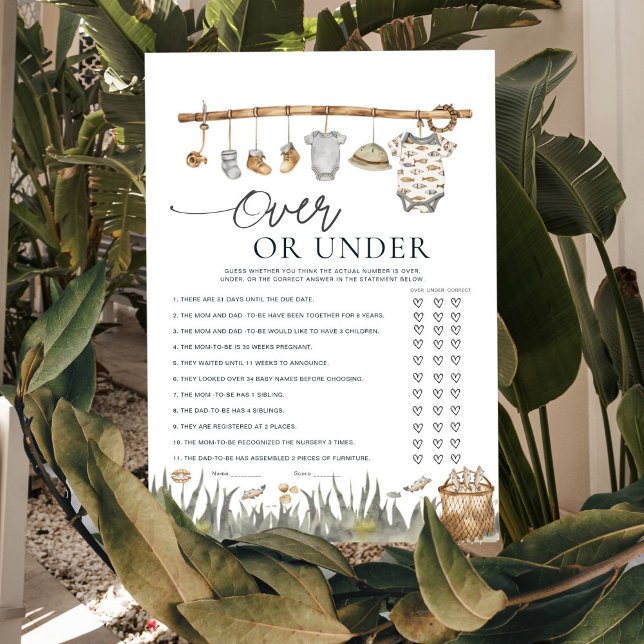 Reel Fun Fishing Over or Under Baby Shower Game (Creator Uploaded)