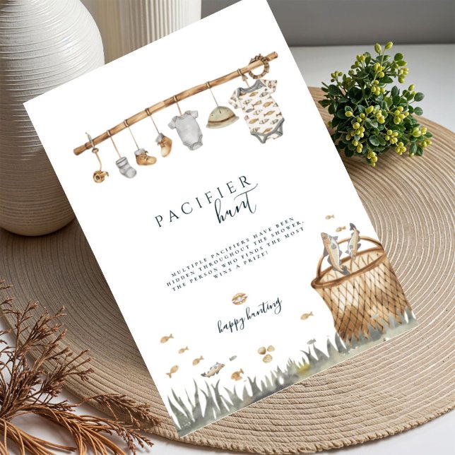 Reel Fun Fishing Pacifier Hunt Baby Shower Poster (Creator Uploaded)