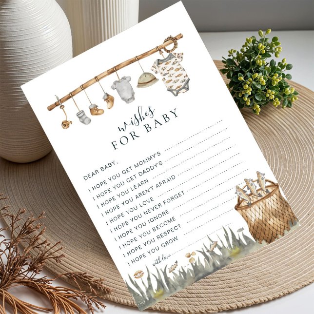 Reel Fun Fishing Wishes for Baby Card  (Creator Uploaded)