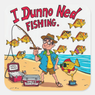 Reel Fun with Ned Square Sticker