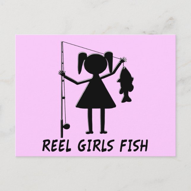 REEL GIRLS FISH POSTCARD (Front)