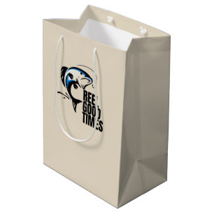 Reel Good Times Birthday Gift Warm Vintage Beige Medium Gift Bag