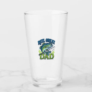 Reel Great Dad Bass Fishing Vintage Vector Design_ Glass
