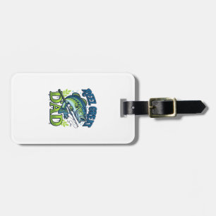 Reel Great Dad Bass Fishing Vintage Vector Design_ Luggage Tag