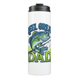Reel Great Dad Bass Fishing Vintage Vector Design_ Thermal Tumbler