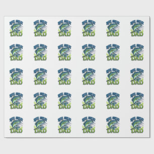 Reel Great Dad Bass Fishing Vintage Vector Design_ Wrapping Paper