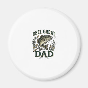 Reel Great Dad Vintage Fishing Father’s Day Magnet