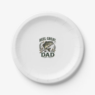 Reel Great Dad Vintage Fishing Father’s Day Paper Plate