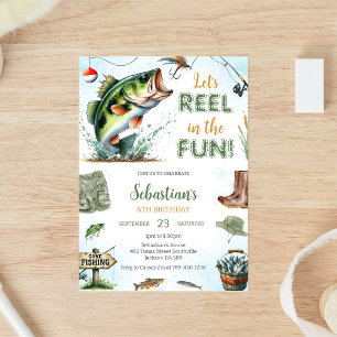 Reel in the Fun Fishing Birthday Invitation