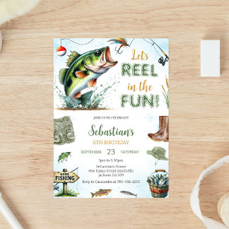 Reel in the Fun Fishing Birthday Invitation
