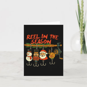 Reel In The Season Fishmas Santa Fishing Fisherman Card